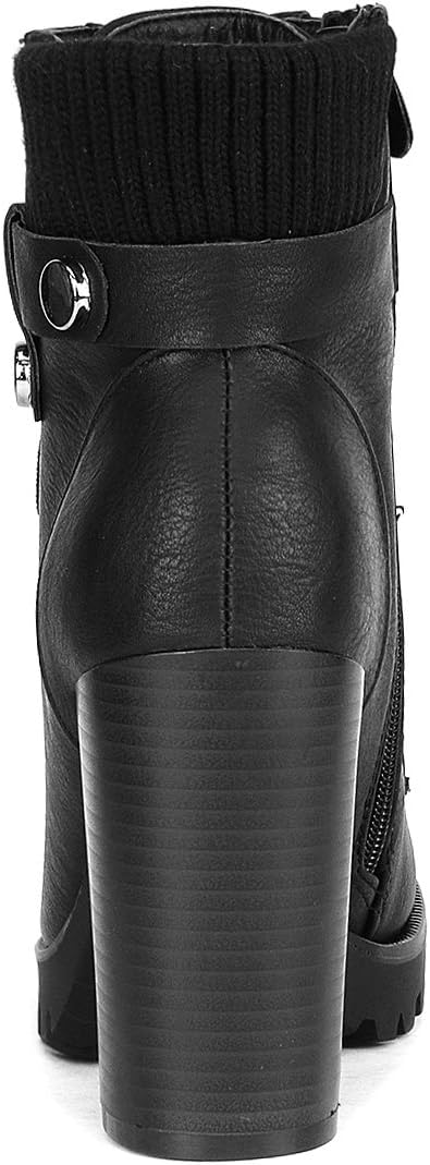Thumbnail 4 de DREAM PAIRS Lace Up Combat Ankle Boots, High Heel 3.5in