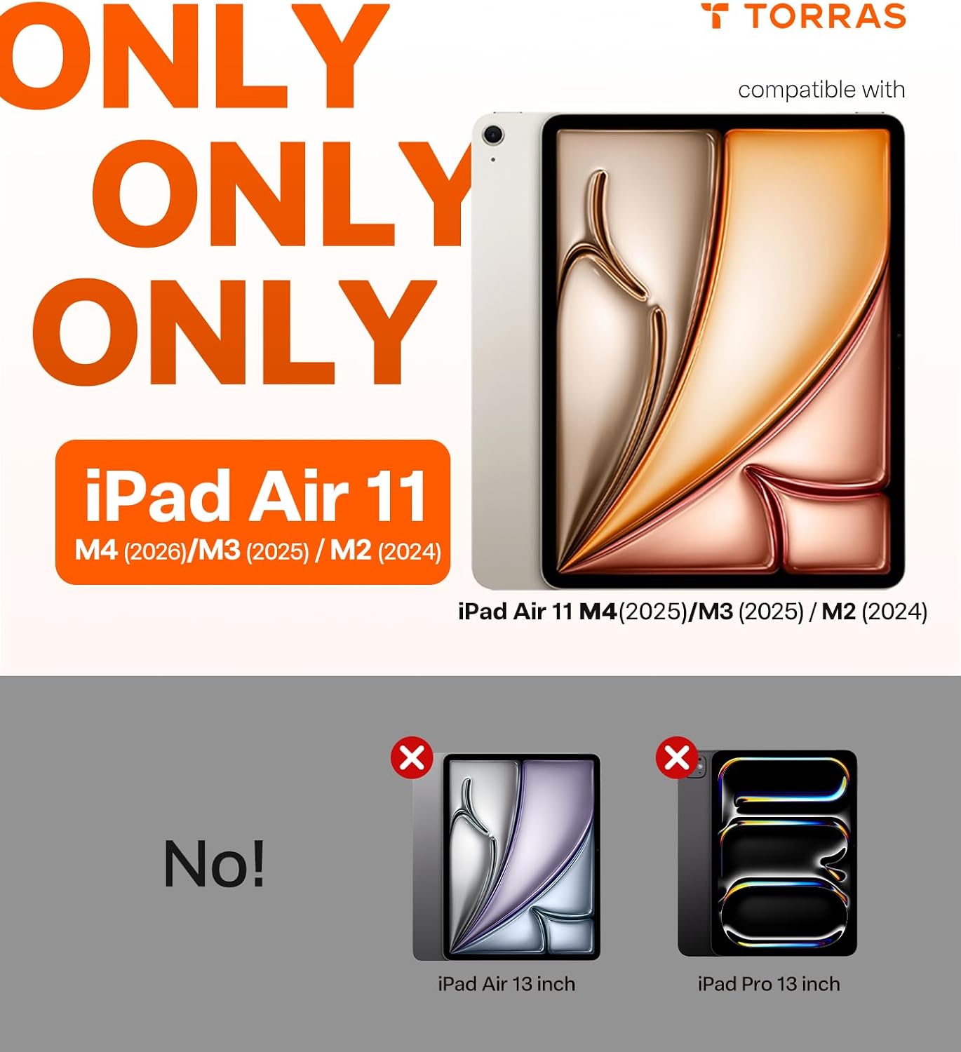 Thumbnail 1 de TORRAS Ostand K1 Guardian iPad Air 11-Inch Case with Dual Stand, Black