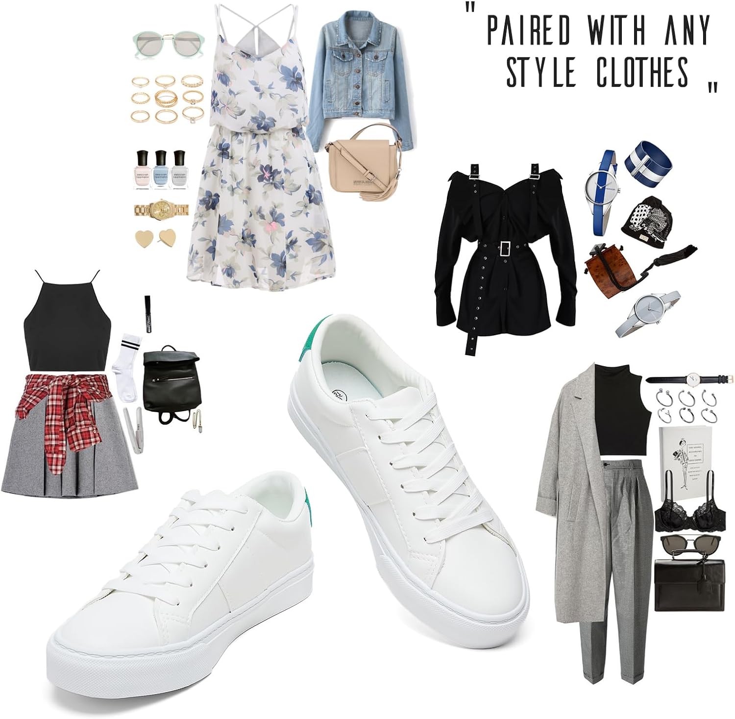 Detalle 2 de Adokoo Women's Sneakers in PU Leather