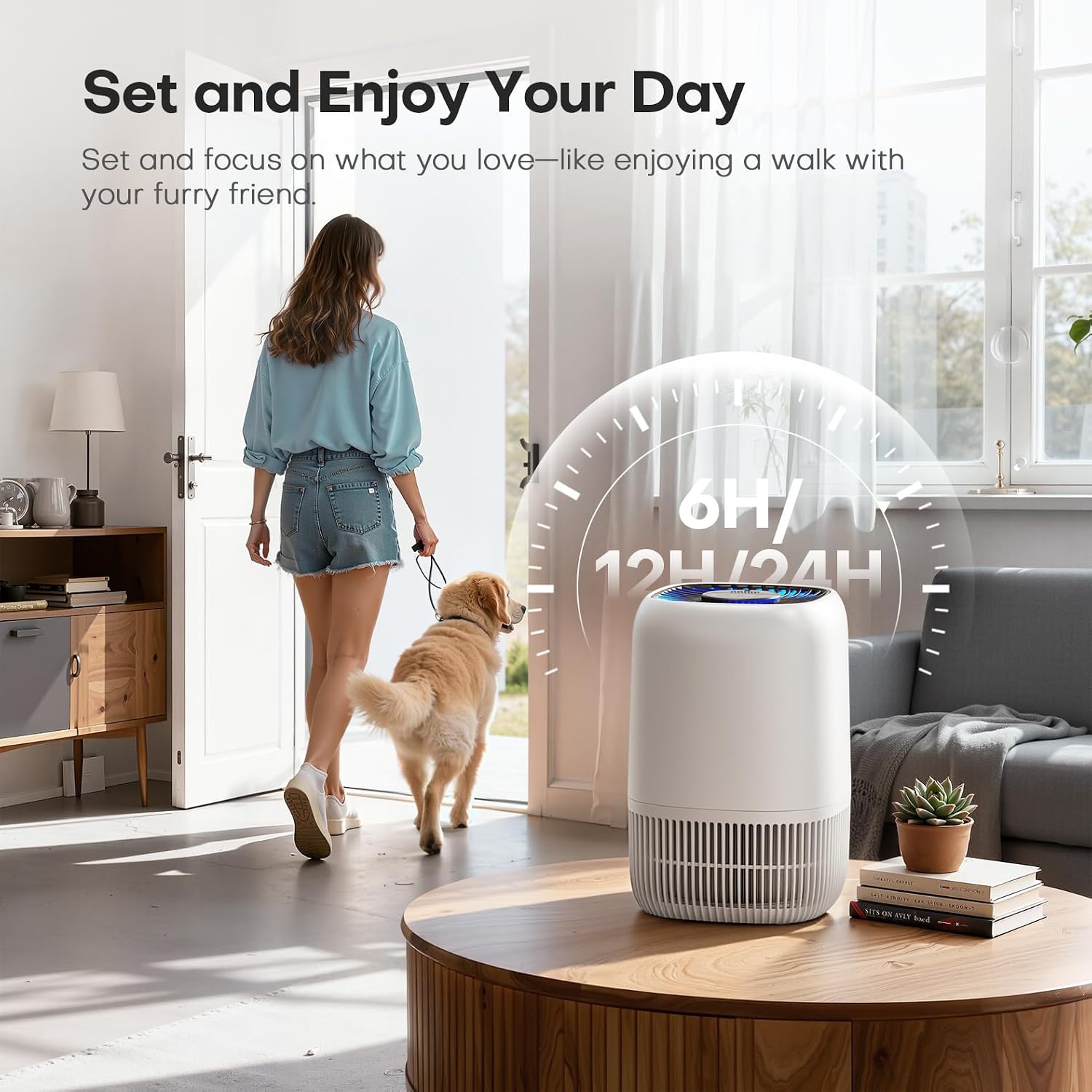 Thumbnail 6 de VOOPNU Air Purifiers for Home: 360° Clean Air Up to 1,076 ft² with True HEPA