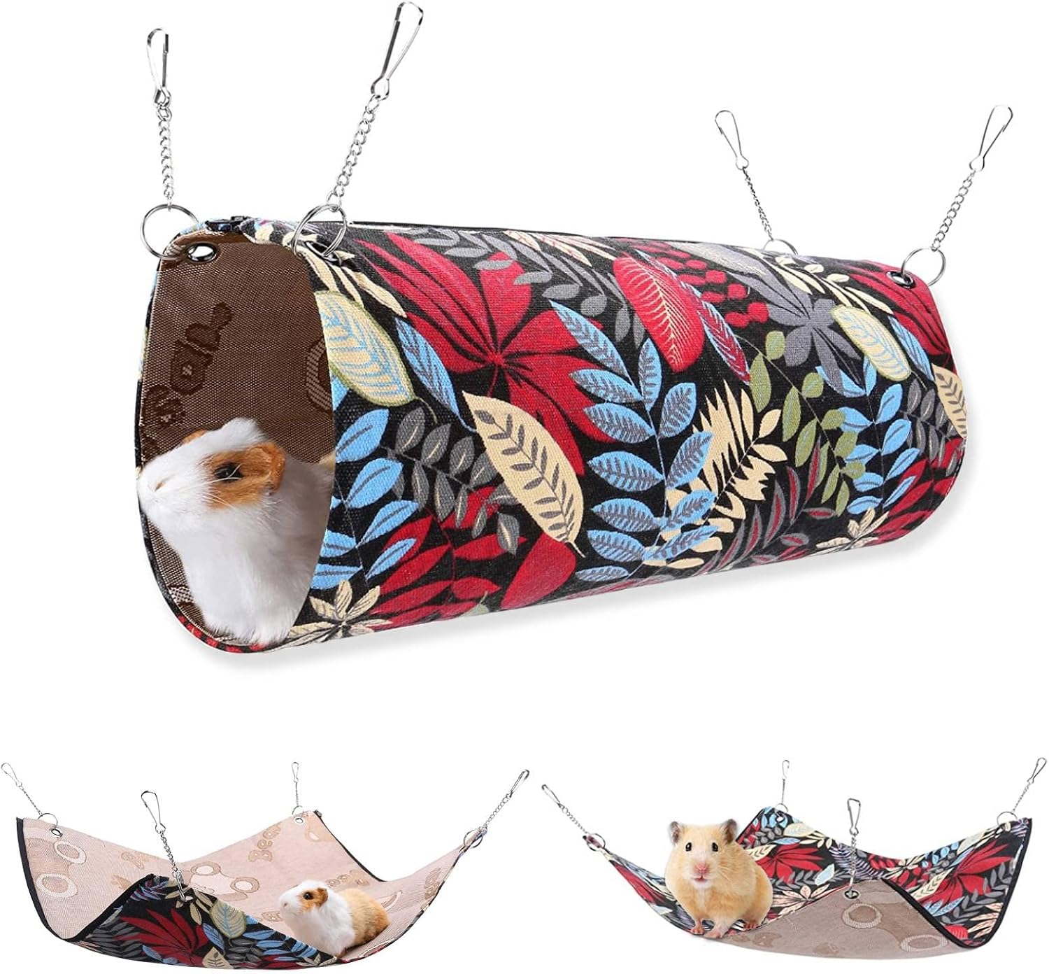Detalle de QeeHeng Summer Ferret Rat Guinea Pig Hammock Bed – Double‑Sided Cooling Hideaway for Small Pets