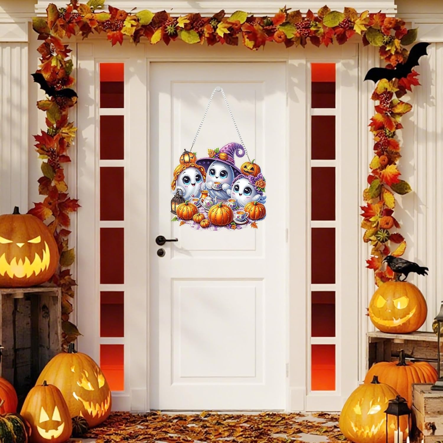 Thumbnail 2 de Bowetile Halloween Diamond Painting Ornament 5D
