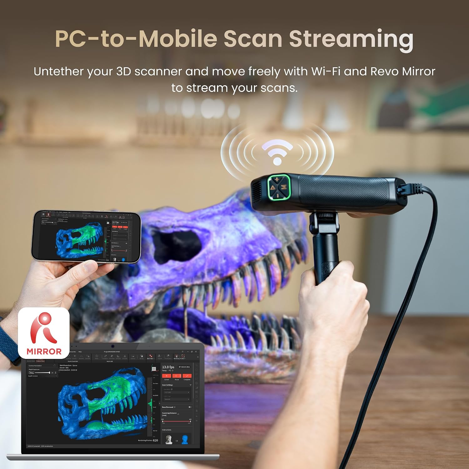 Thumbnail 6 de Revopoint MetroY Ultra 3D Scanner with Blue Laser, Structured Light and Wi-Fi 6