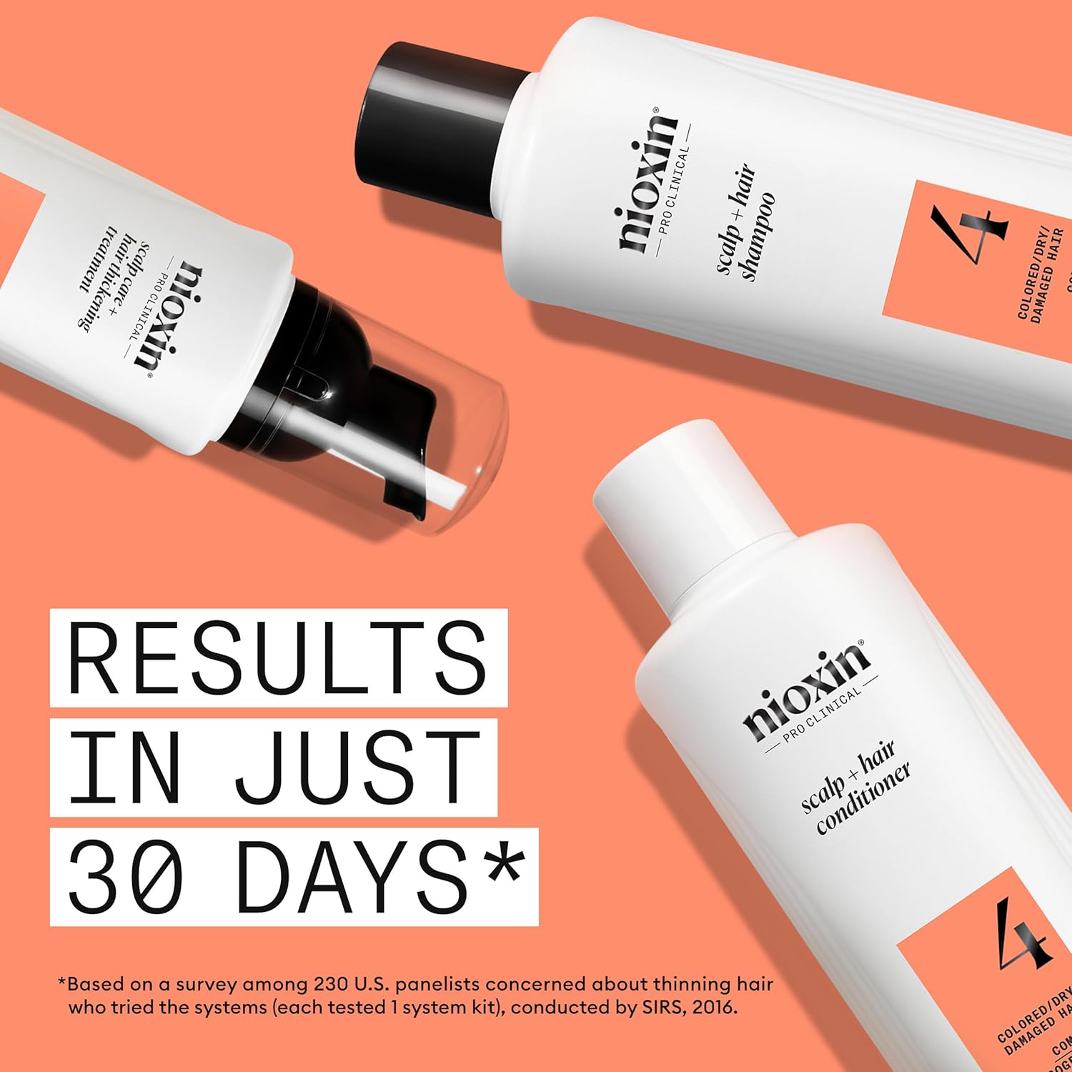 Thumbnail 2 de Nioxin System 4 Hair Thickening System for Damaged Hair with Progressed Thinning (Shampoo, Conditioner & Serum)