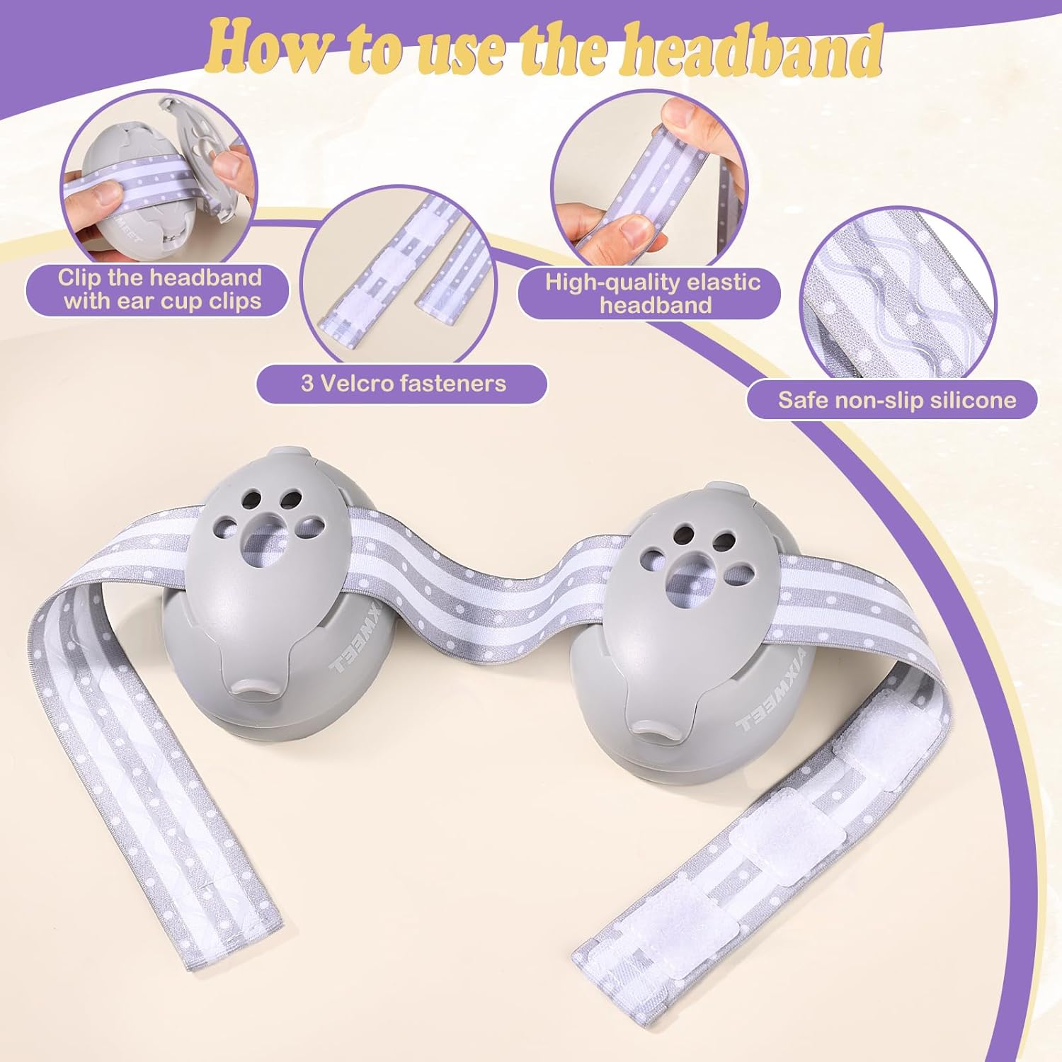 Thumbnail 3 de AIXMEET 2 in 1 Baby Noise Reduction Ear Muffs – 0-36 Months