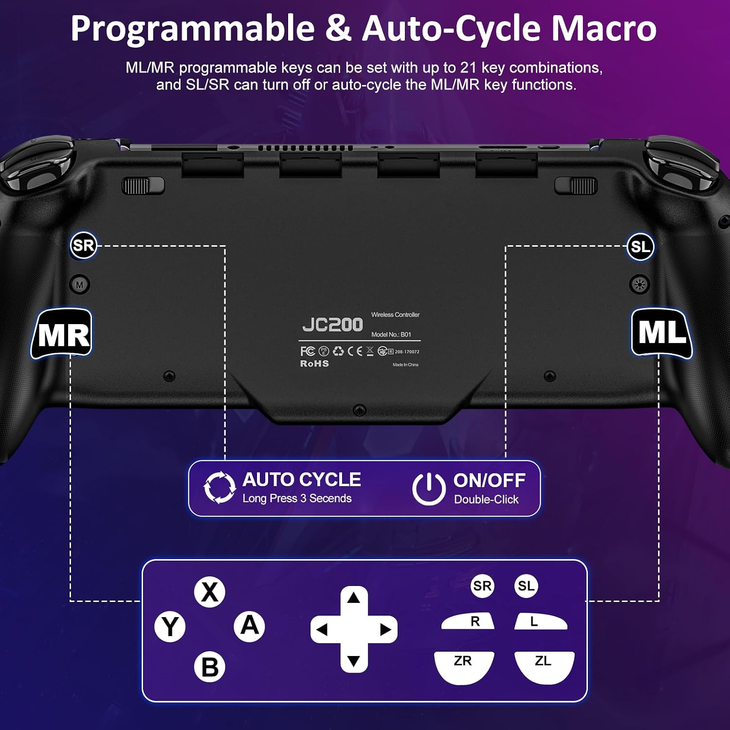 Thumbnail 6 de Coogamefly Switch Controller Wireless 1000 mAh