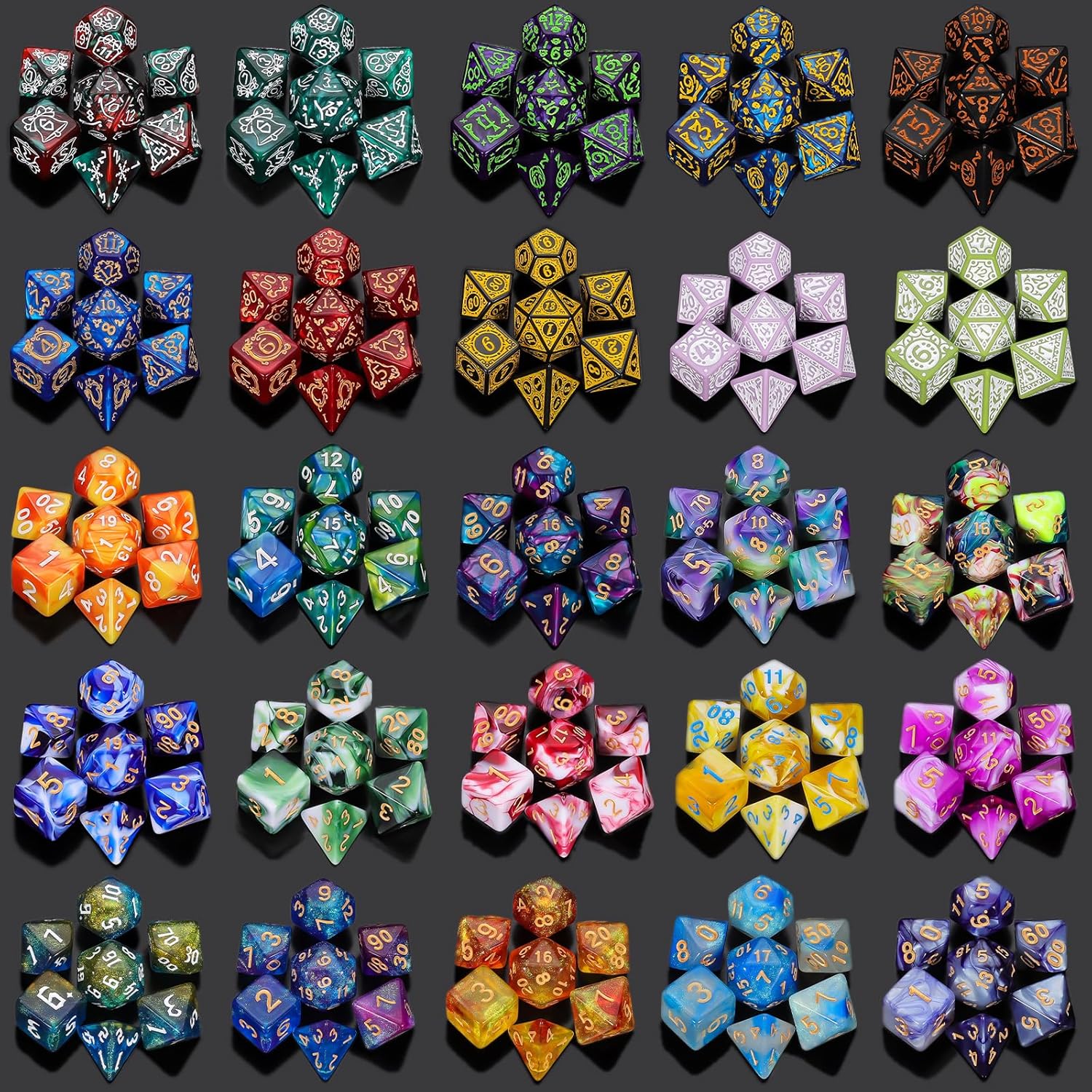 Thumbnail 4 de QMAY Polyhedral Dice 48-Count Mystery Set