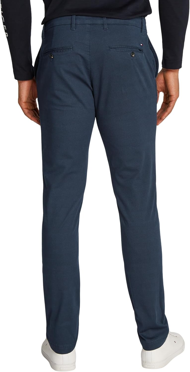 Detalle 2 de Tommy Hilfiger Herren Chino Hose Bleecker Printed Structure Slim Fit