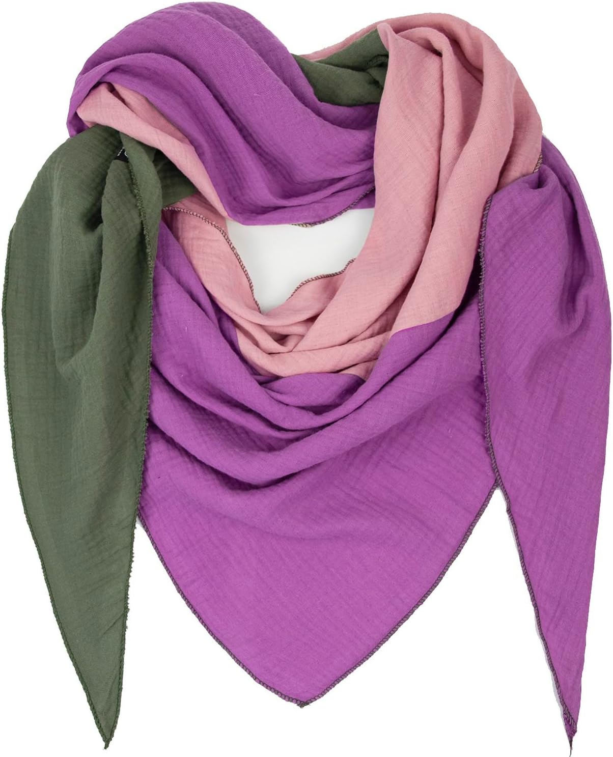 Detalle de Gloop Damen XXL Strick Dreieck Schal 118x210 cm