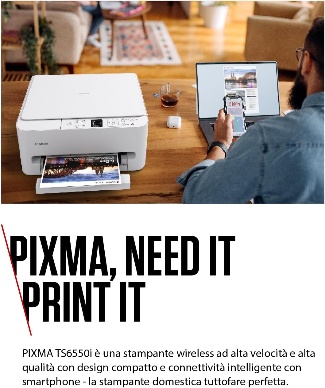 Thumbnail 2 de Canon PIXMA TS6550I stampante multifunzione Wi‑Fi