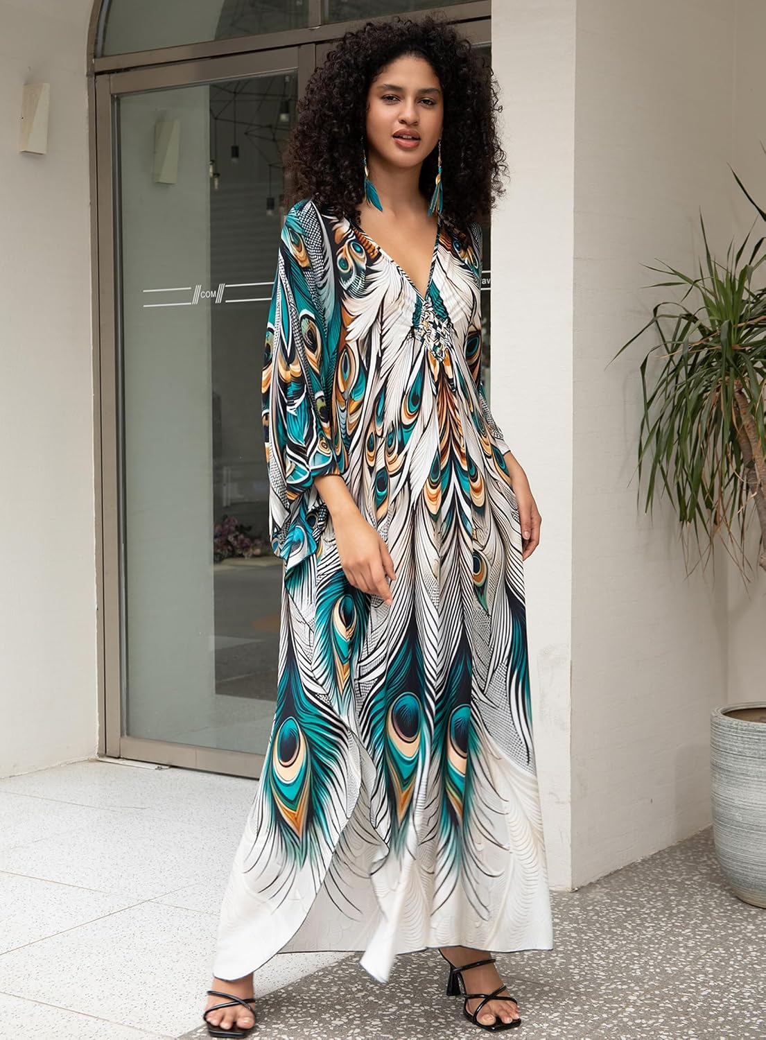 Detalle 2 de Yanziliu Kaftan Dress 57in Bust