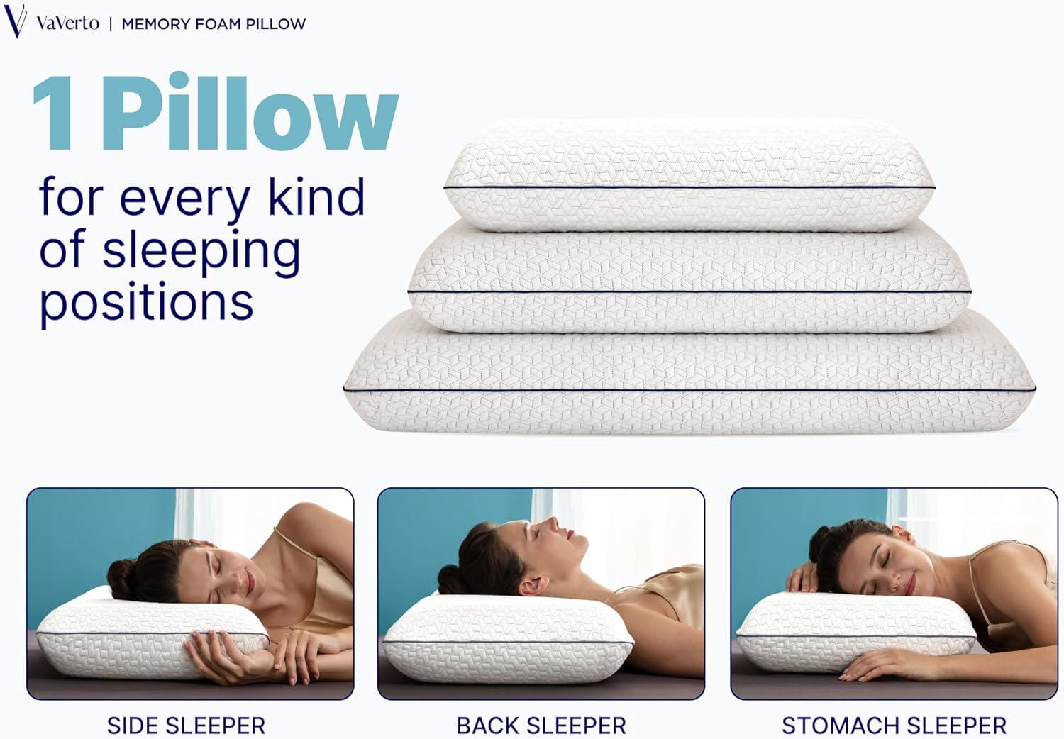 Detalle 1 de Cooling Gel Memory Foam Pillow 1-Pack