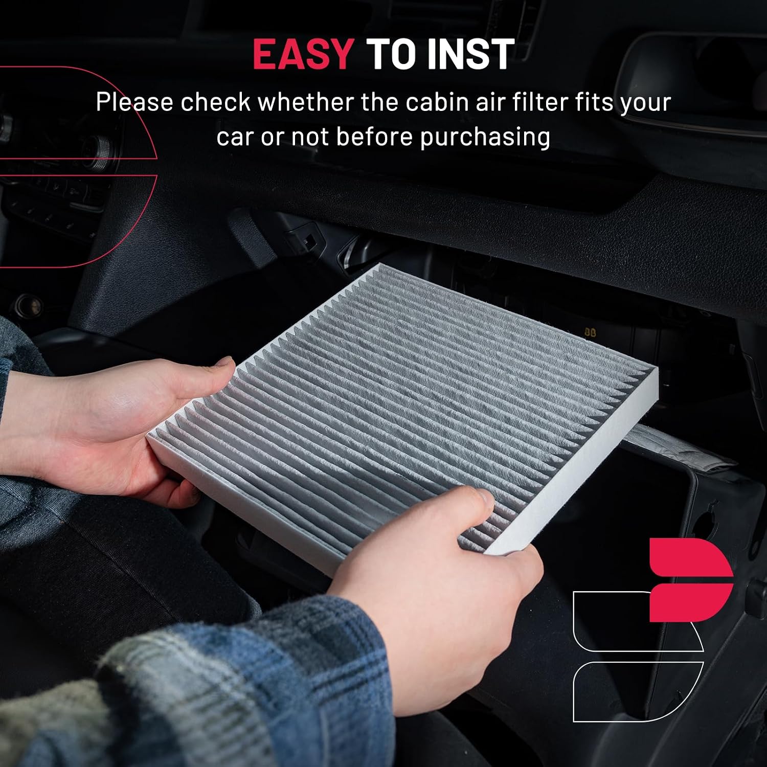 Detalle de BDFHYK CF10329 Cabin Air Filter with Activated Carbon for Select Hyundai/Kia Models