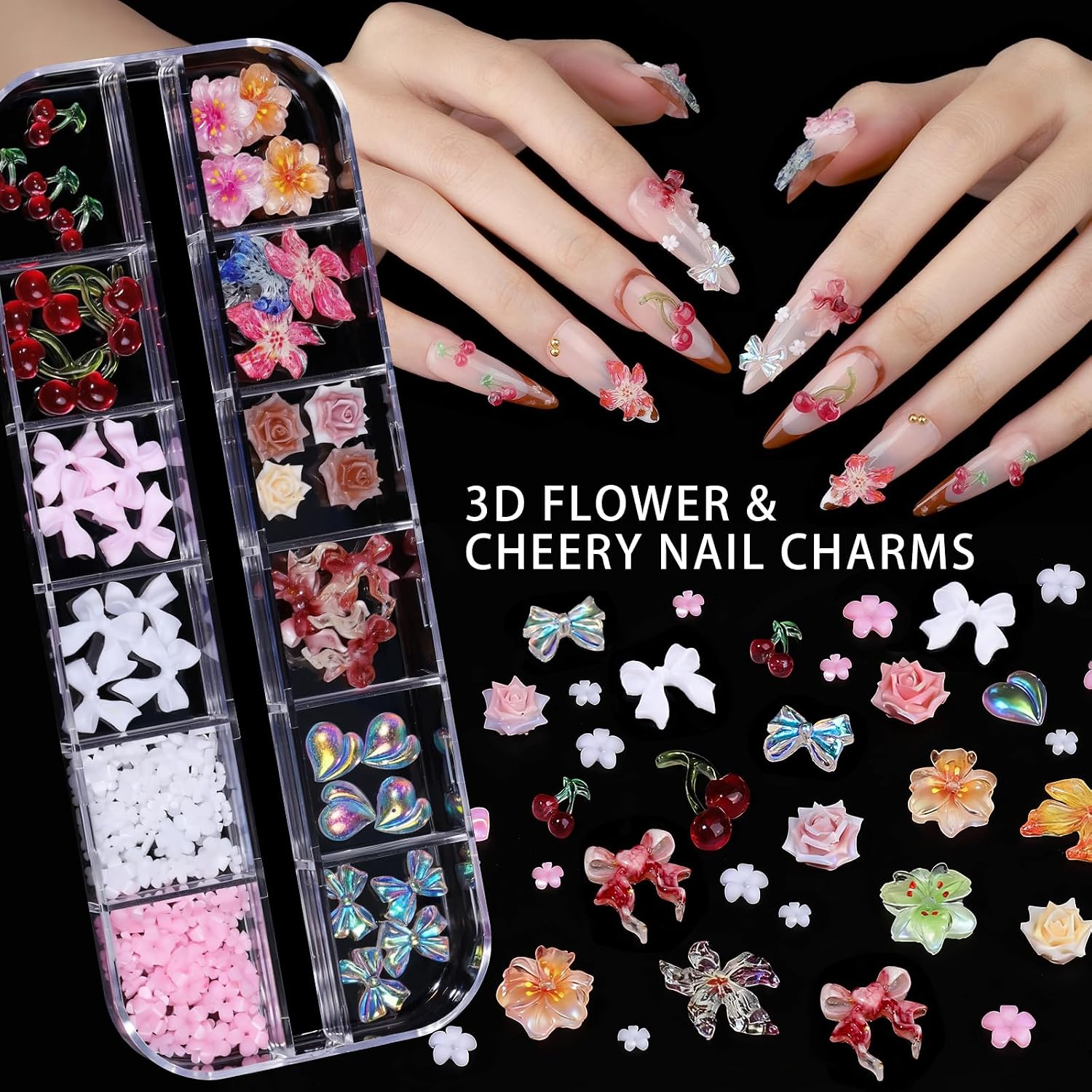 Thumbnail 6 de Teenitor Nail Charms Set with Brushes 15pcs