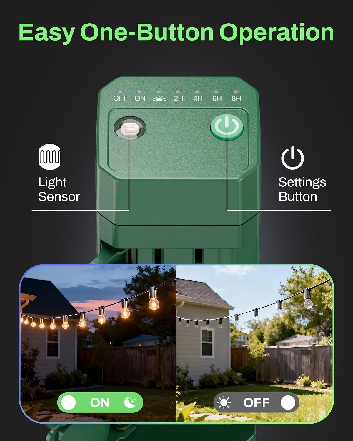 Thumbnail 2 de BN-LINK BNC-U13L Outdoor Power Stake Timer, 6 Outlets, Dusk-to-Dawn Sensor