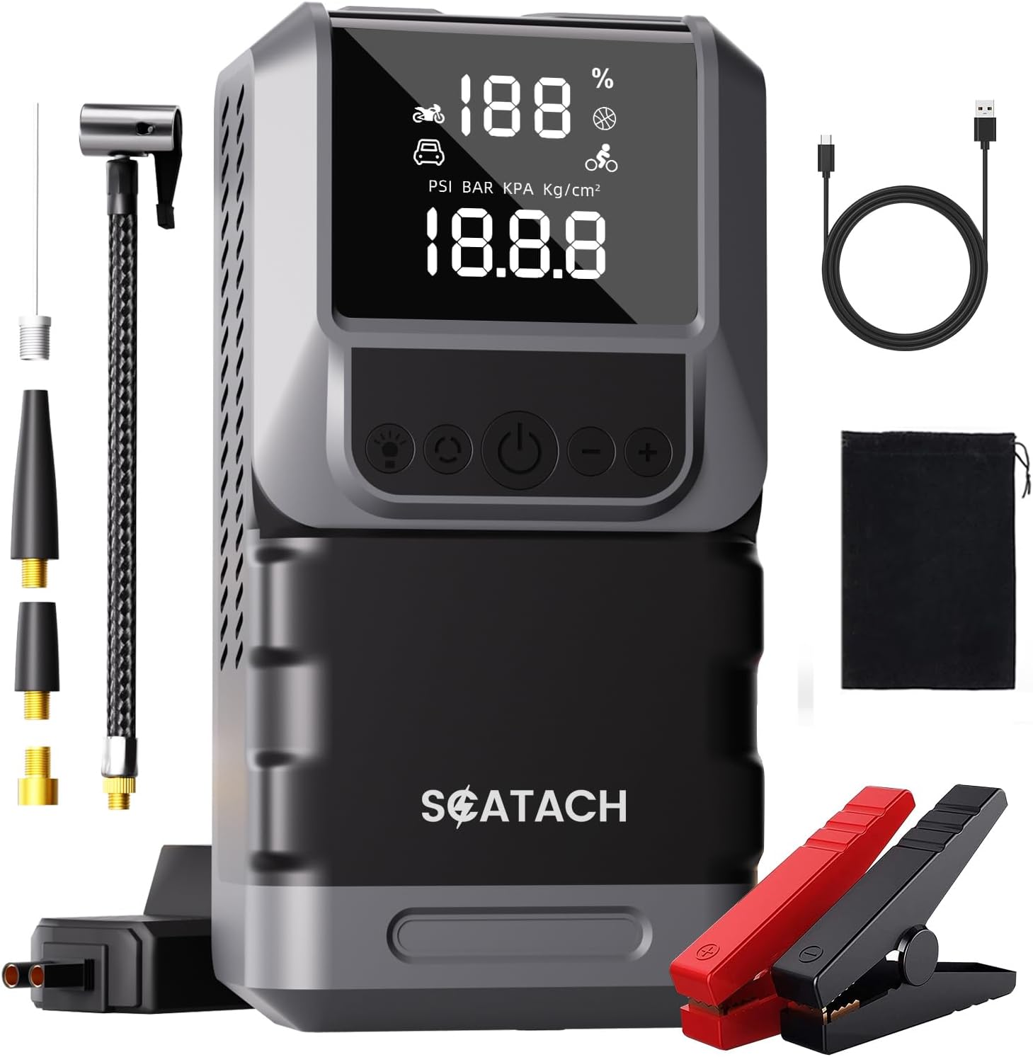 Detalle de Jump Starter with Air Compressor 6000A