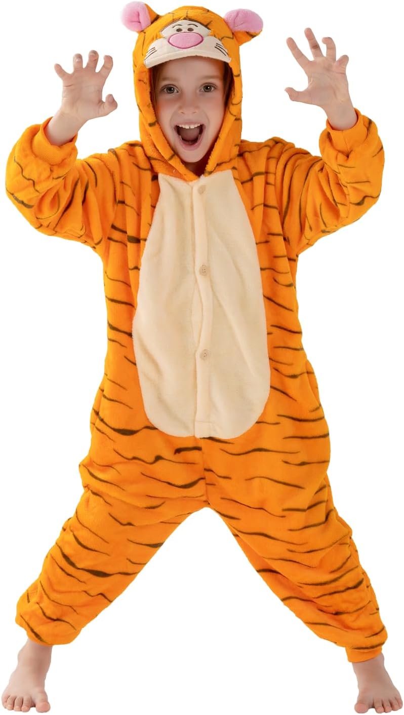 Detalle de SCOPUCI Kids' Animal Onesie Pajamas, Flannel