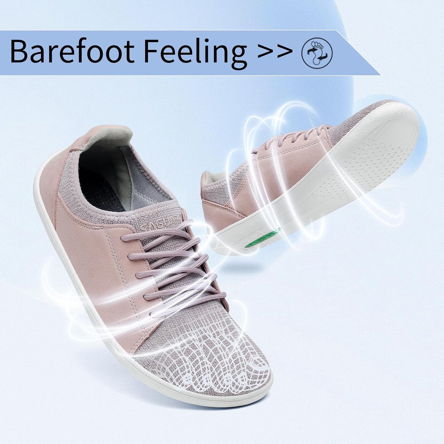 Detalle 2 de SAGUARO Uomo Donna Minimaliste Barefoot Luck III-Casual: Scarpe leggere, traspiranti e flessibili per camminare