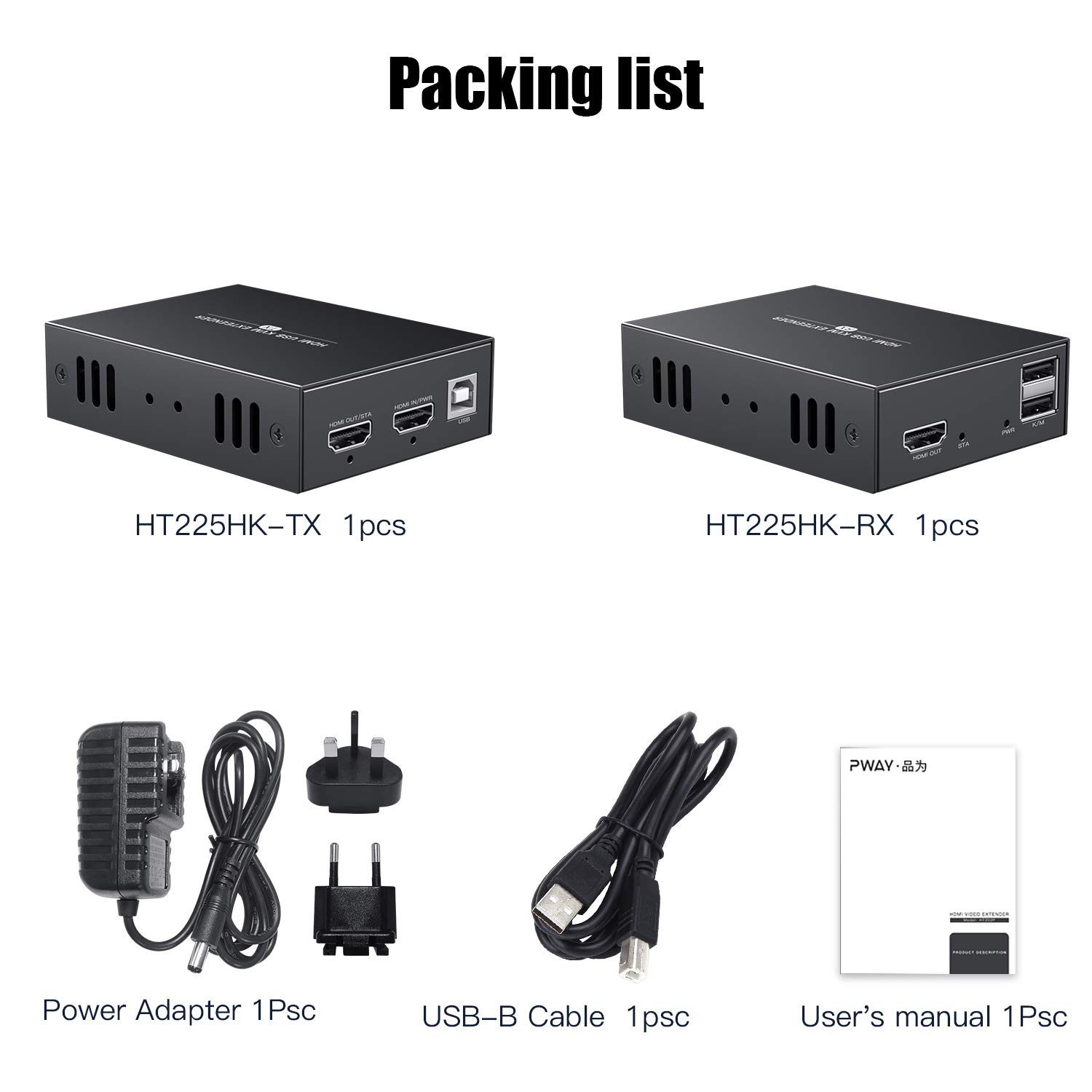 Thumbnail 6 de PWAYTEK Extensor HDMI KVM 1080P USB sobre Ethernet 45m 🎮