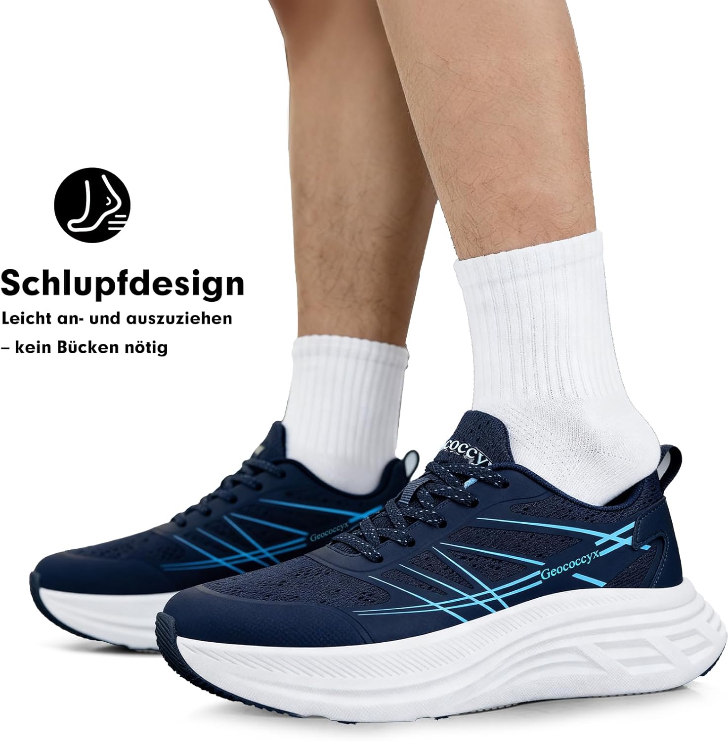 Thumbnail 6 de Geococcyx Herren Sportschuhe Sneaker mit breiter Zehenbox – atmungsaktiv, rutschfest, Gr. 39–46