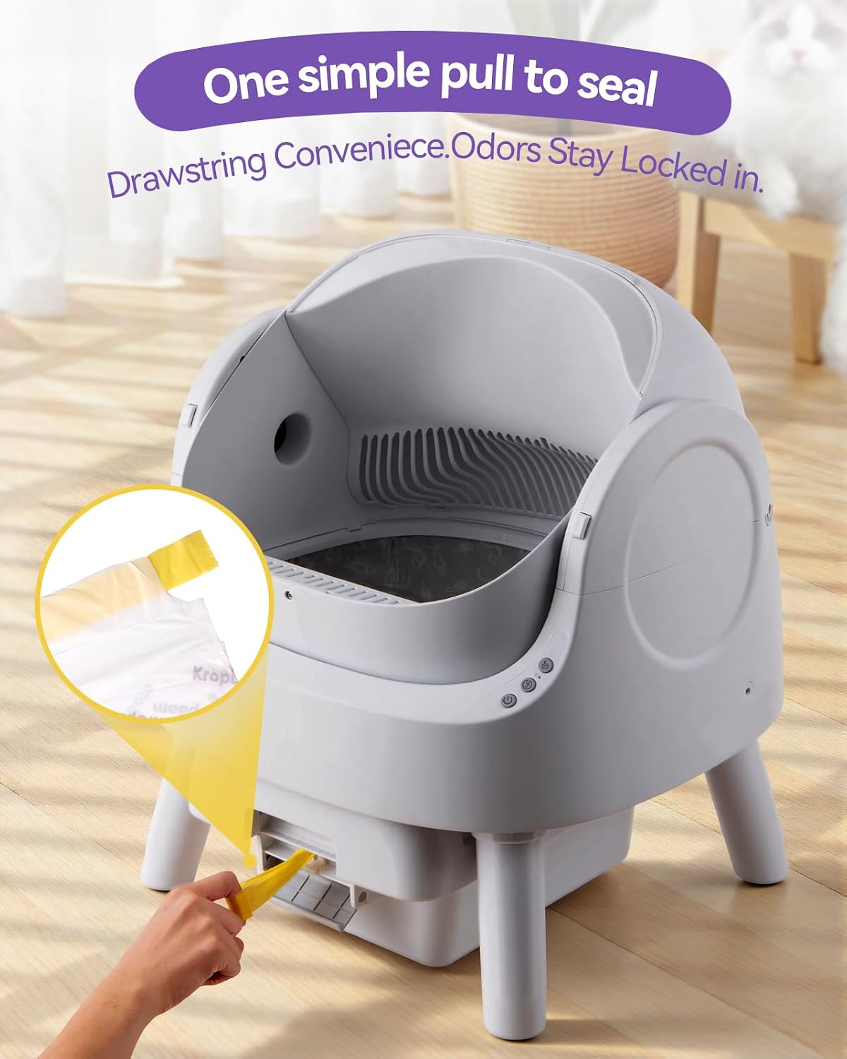 Detalle 2 de Automatic Cat Litter Box Bags, 25.19 x 11.8 Inches
