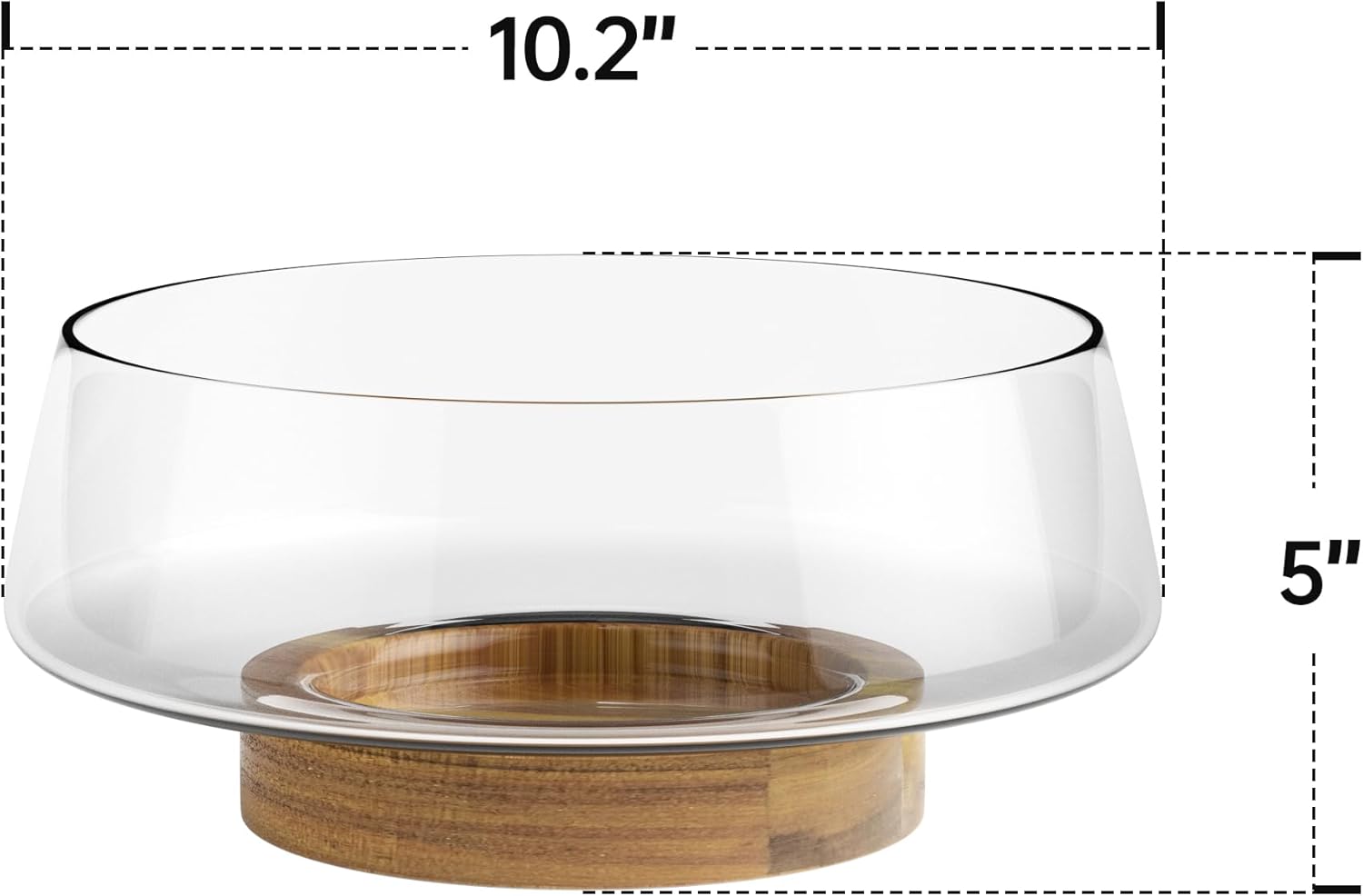 Detalle 2 de KITEISCAT Extra Large Glass Salad Bowl Set 5L