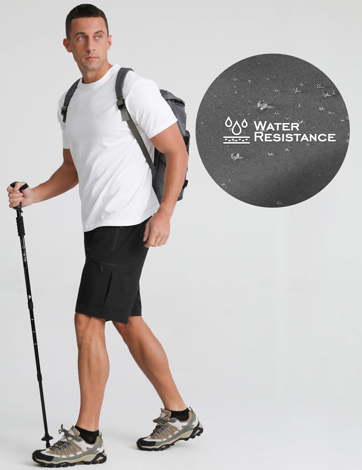 Detalle de APTRO Mens Cargo Hiking Shorts Outdoor Lightweight Golf Casual Shorts for Men