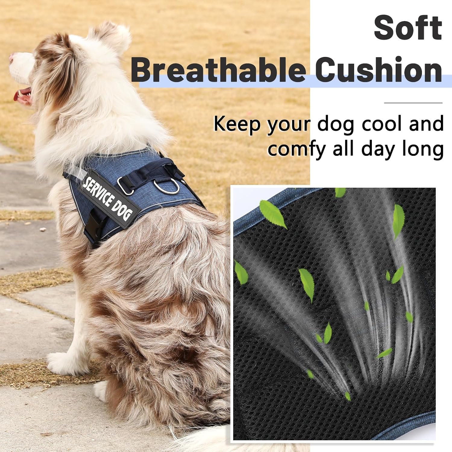 Thumbnail 3 de Belababy Service Dog Harness XS Denim Blue