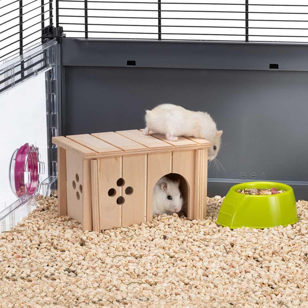 Detalle de Ferplast Casetta per Criceti, Gerbilli e Topolini SIN 4642 in legno FSC®, ventilata e montaggio senza attrezzi