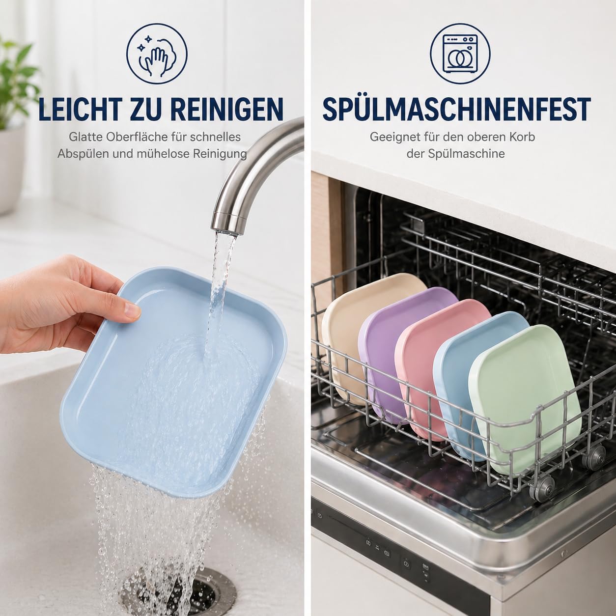 Detalle 2 de Zoenif Katzennapf, 10 Stück – Whisker Friendly Flachfressnapf aus Weizenstroh