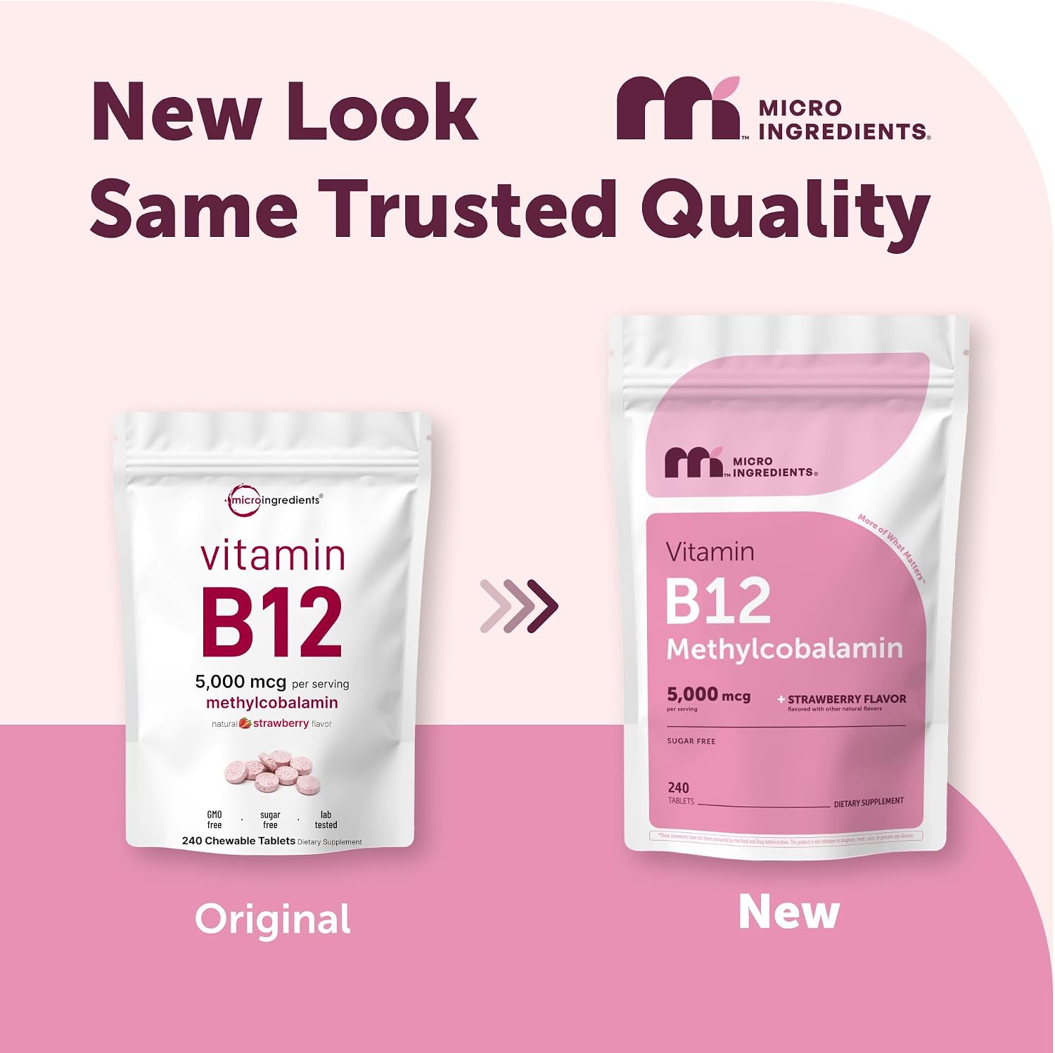 Detalle 2 de Micro Ingredients Vitamin B12 Chewable Tablets, 5,000 mcg