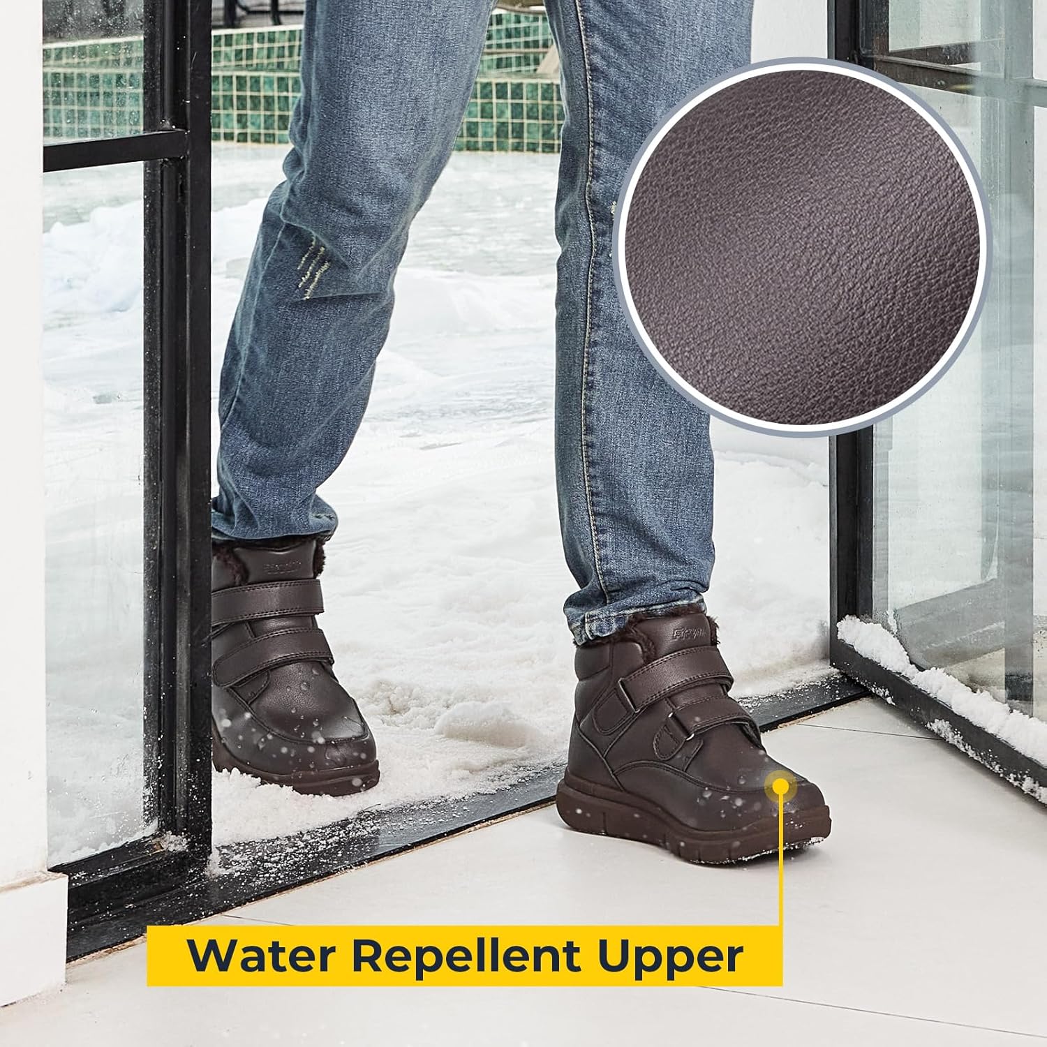 Thumbnail 4 de FitVille Winterschuhe Herren Extra Weit – wasserdichte Schneestiefel mit rutschfester Sohle