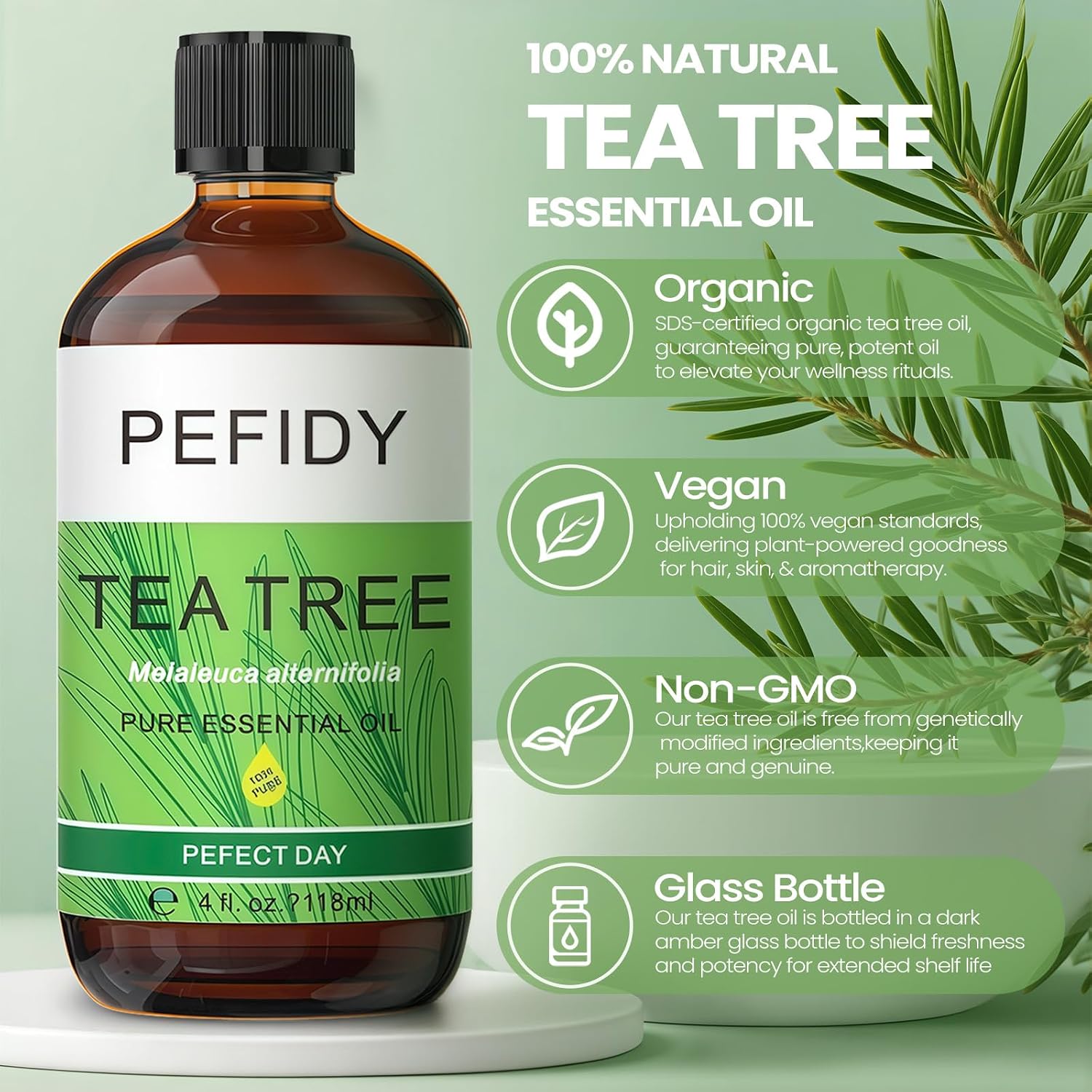 Thumbnail 1 de PEFIDY Tea Tree Olio Essenziale 118 ml