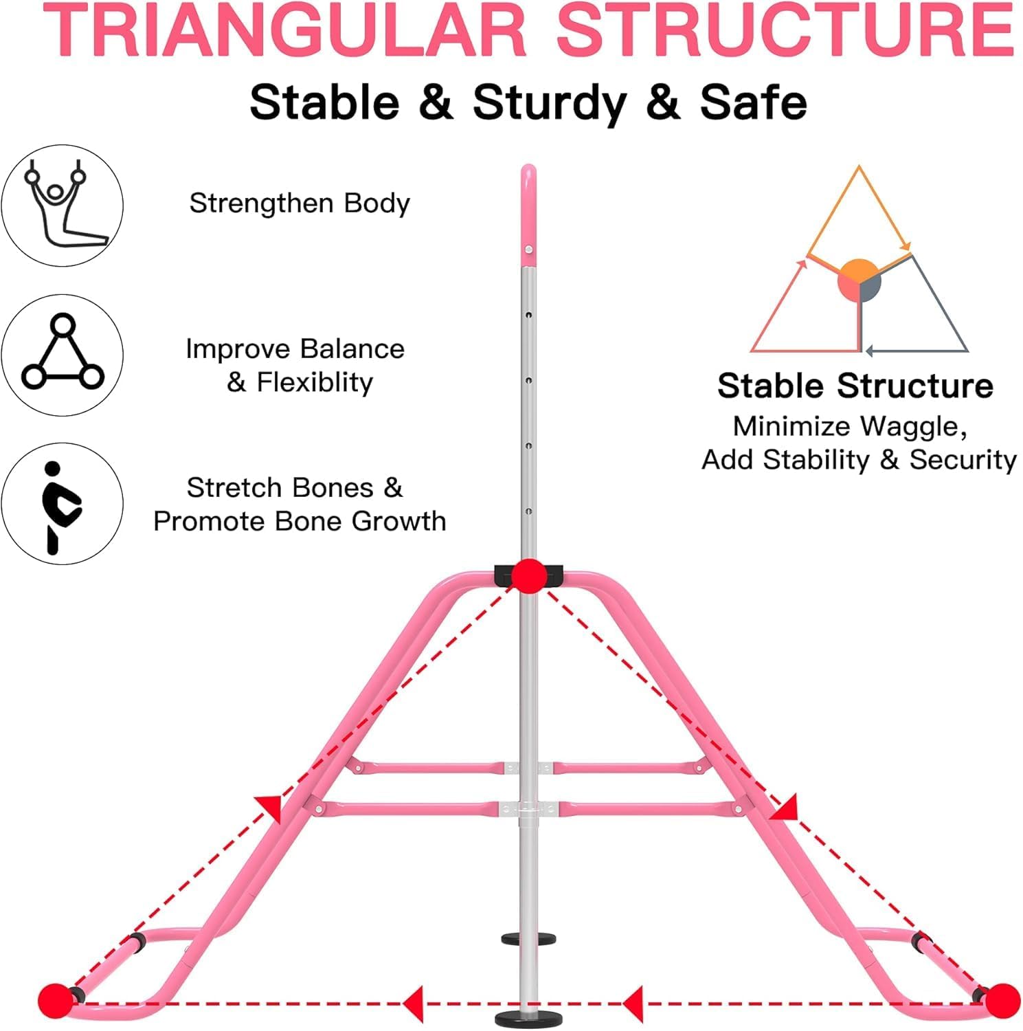 Thumbnail 6 de EVERYMILE Gymnastics Bars With Self-Inflating Mat: Home Training Bar with Adjustable Height