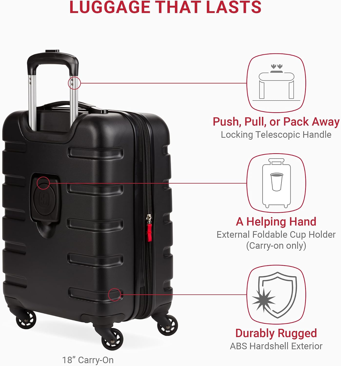 Detalle 2 de SwissGear 7366 3-Piece Expandable Luggage Set