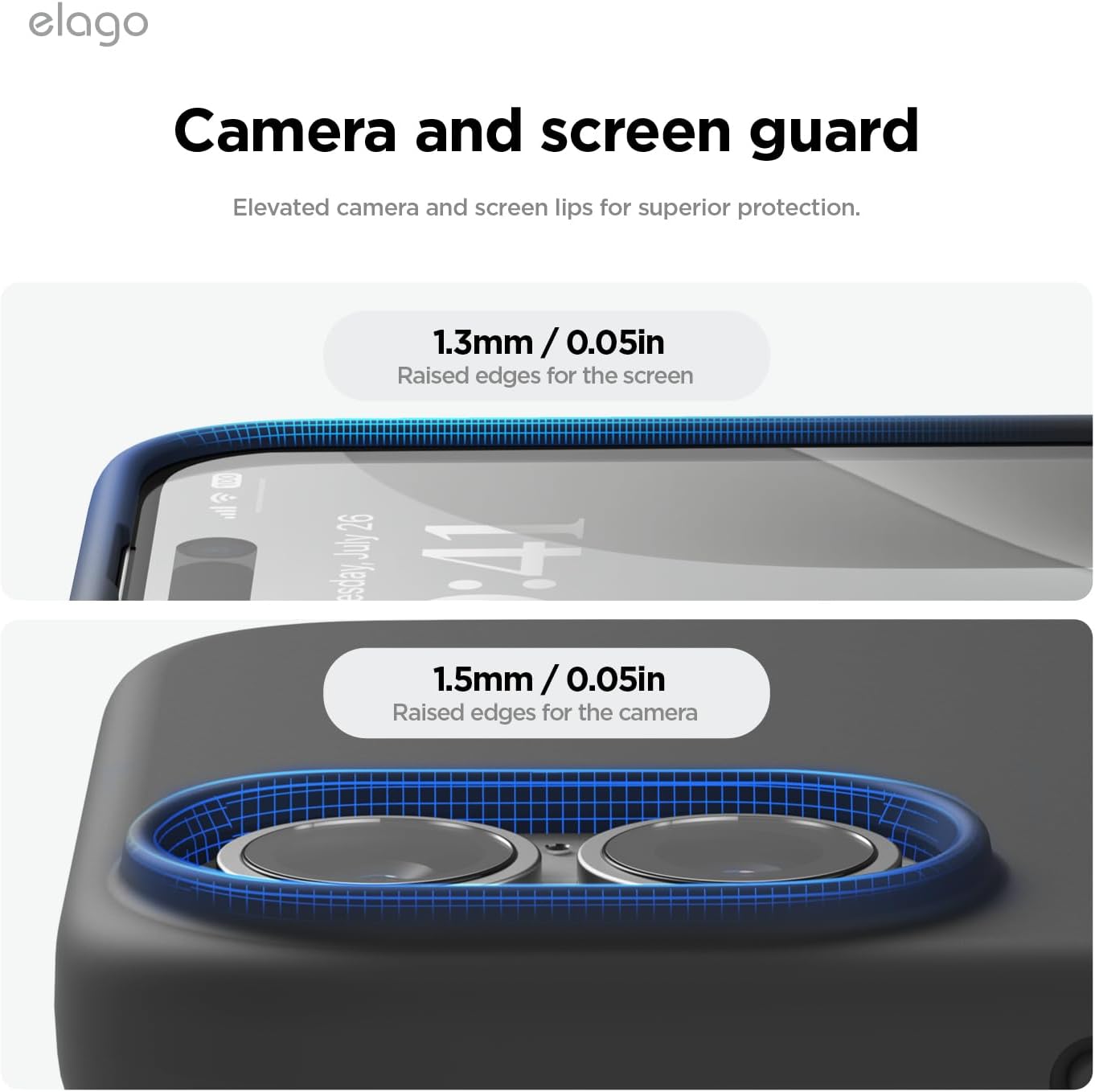 Detalle de elago Coque Silicone Liquide Premium pour iPhone 16 – Étui intégral antichoc noir avec doublure microfibre anti-rayures