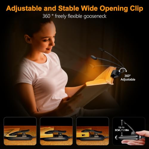 Detalle de Gritin Lampe de Lecture 19 LED, Liseuse Clip Rechargeable