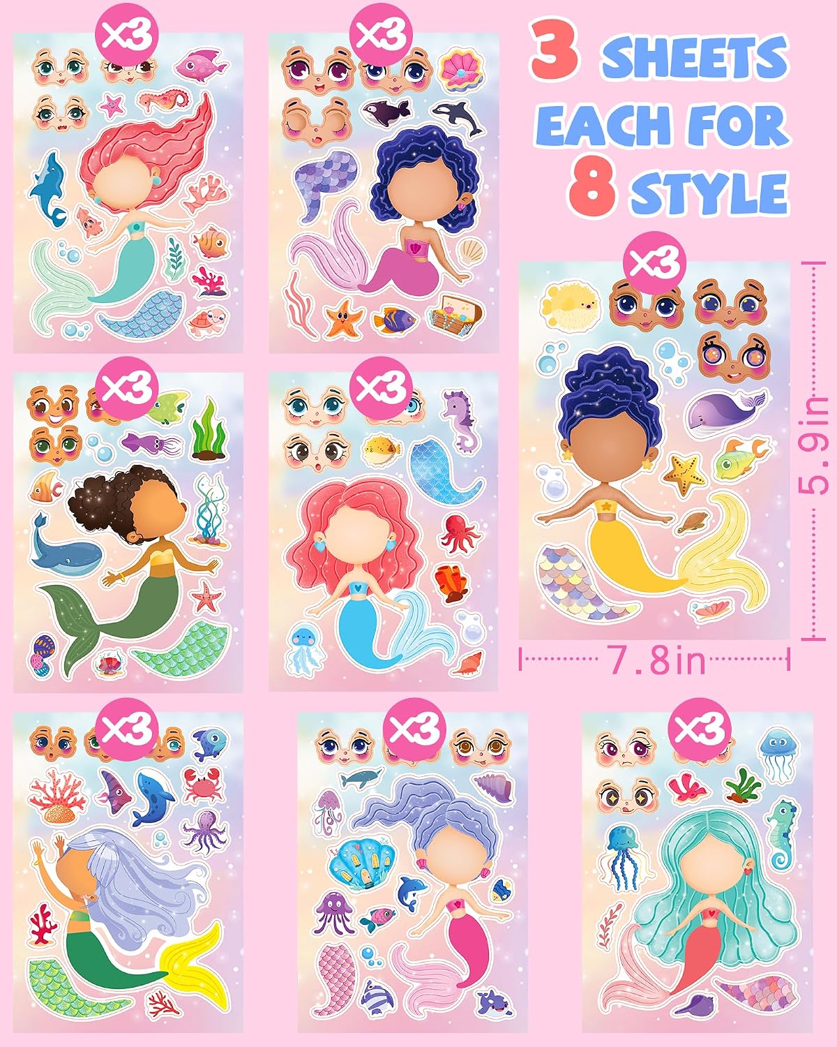Thumbnail 5 de Make Your Own Mermaid Sticker Sheets