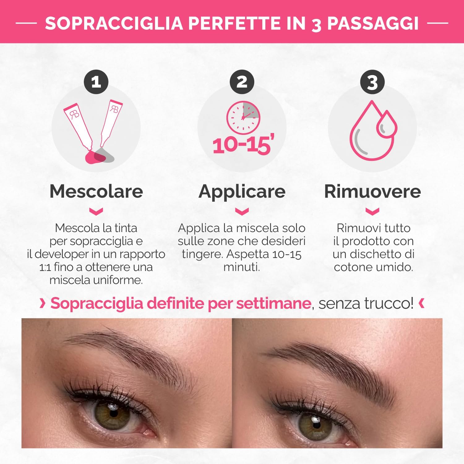 Thumbnail 3 de Renata Beauty Kit Tinta Sopracciglia Grafite 3 in 1