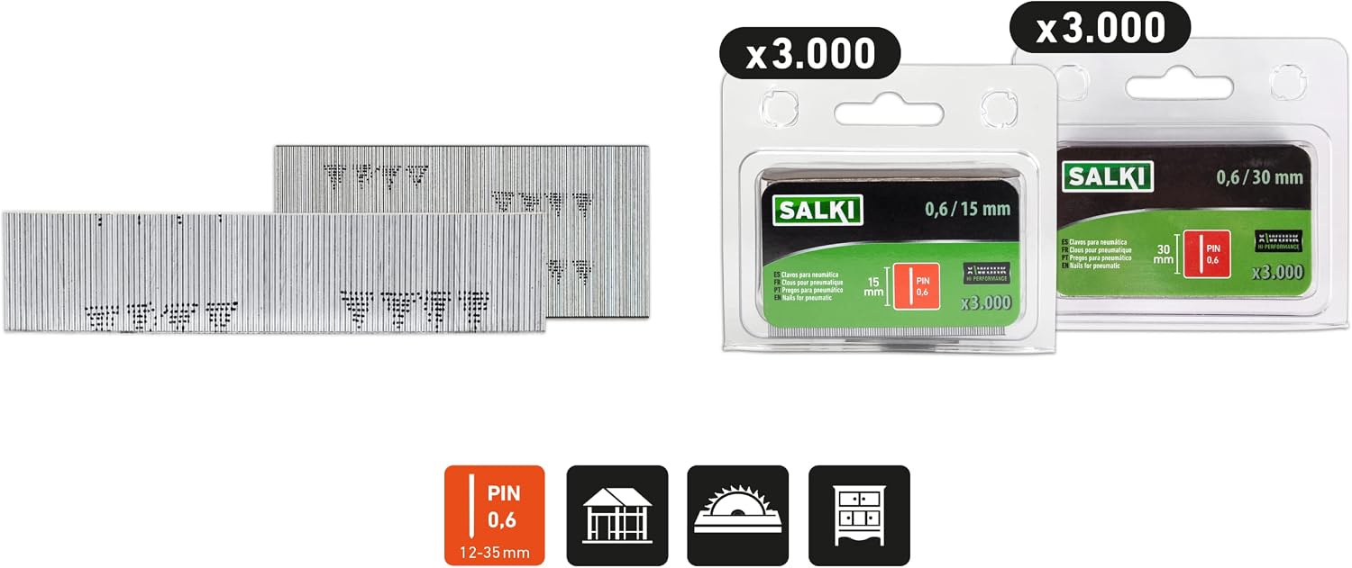 Detalle 2 de SALKI CSK P06 pneumatisk häftpistol med 0,6-stift i 15 och 30 mm