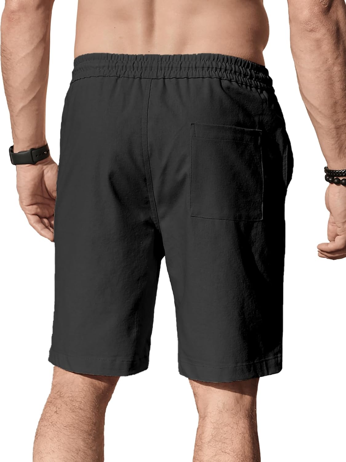 Thumbnail 1 de Comdecevis Men's Linen Shorts: Casual Elastic-Waist Summer Shorts with Pockets