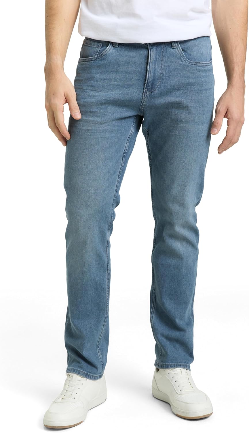 Detalle de TOM TAILOR TTJOSH Regular Slim Jeans mit Stretch – zeitlose Five-Pocket-Jeans mit Bewegungsfreiheit