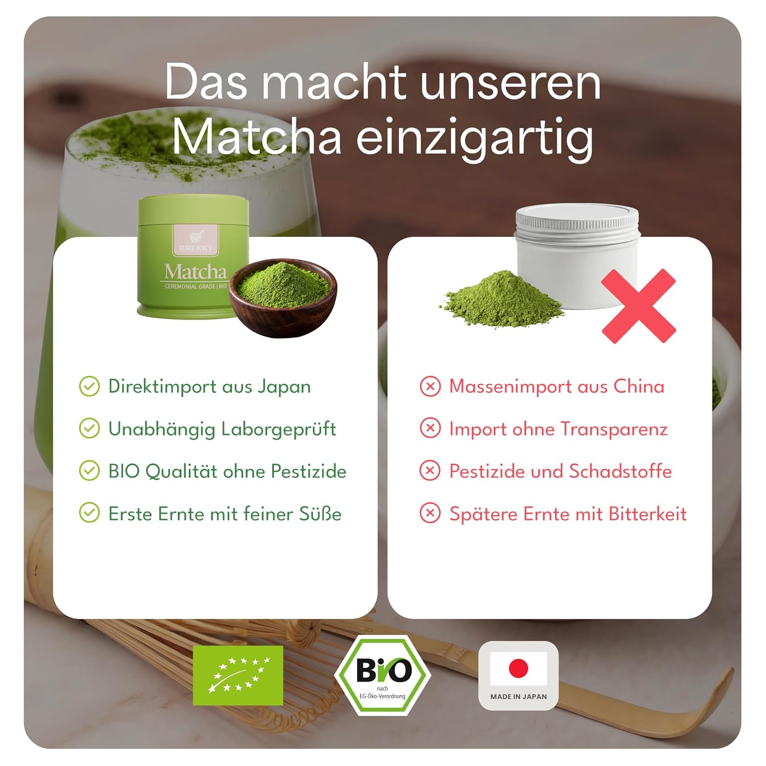 Detalle 2 de Matcha Ceremonial Grade BIO aus Japan, 30 g