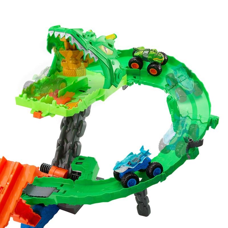 Detalle de Hot Wheels Monster Truck JFR06 set de pista y camión multicolor (1:64)