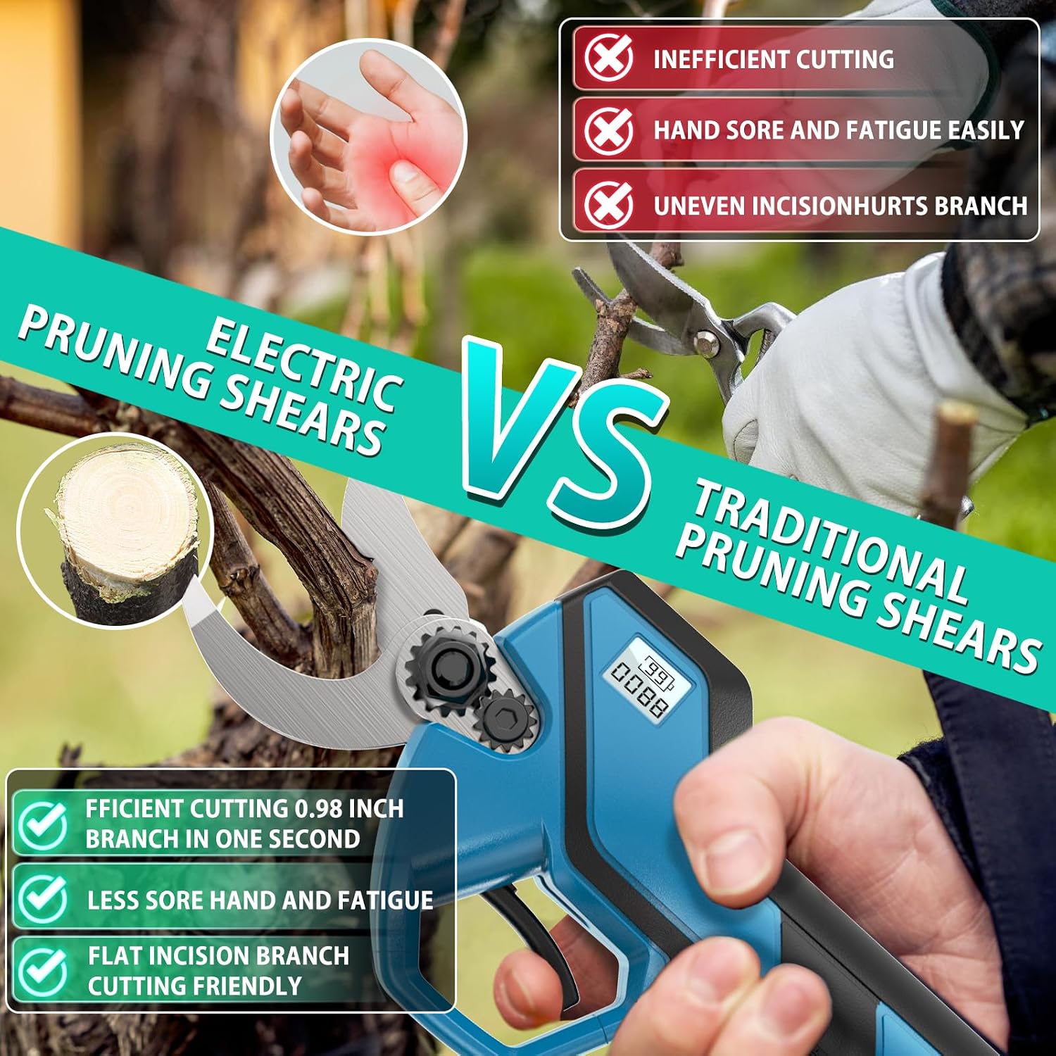 Thumbnail 4 de Electric Pruning Shears 1000W Cordless