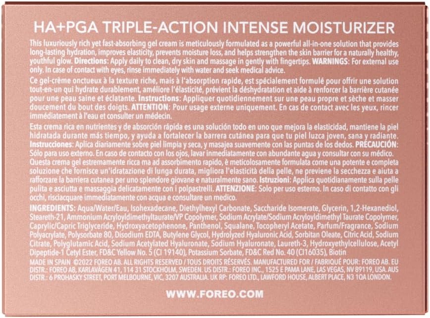 Thumbnail 6 de FOREO SUPERCHARGED Crema Idratante Viso HA+PGA con Acido Ialuronico e Squalano, Vitamina E (vegana, cruelty free, senza glutine) – 50 ml