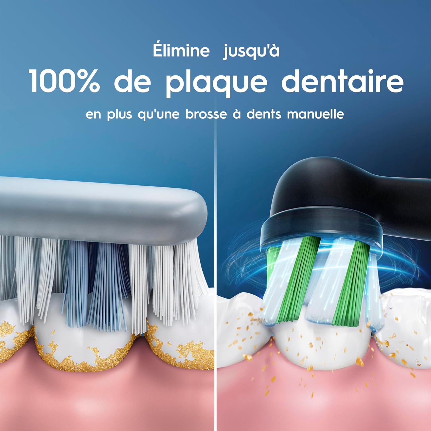 Detalle de Oral-B Vitality Pro – Brosse à Dents Électrique Noir avec Brossettes interchangeables