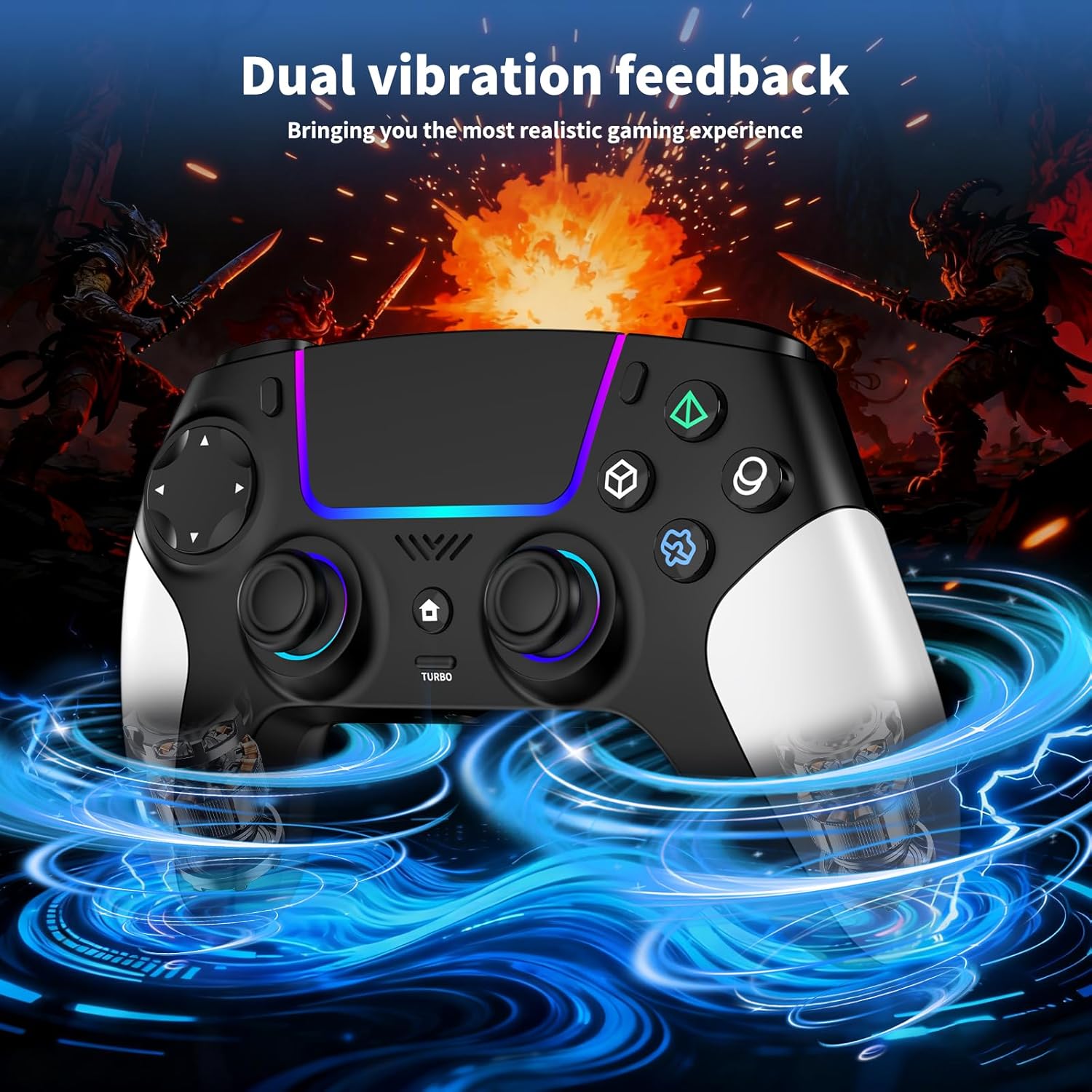 Thumbnail 2 de PS5 Wireless Controller RGB LED Turbo