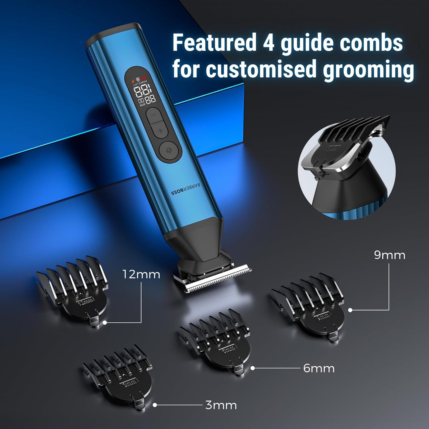Thumbnail 4 de BarberBoss 5-in-1 Beard Trimmer for Men, Hair Clipper, Body Groomer, Nose & Ear Trimmer – QR-6020