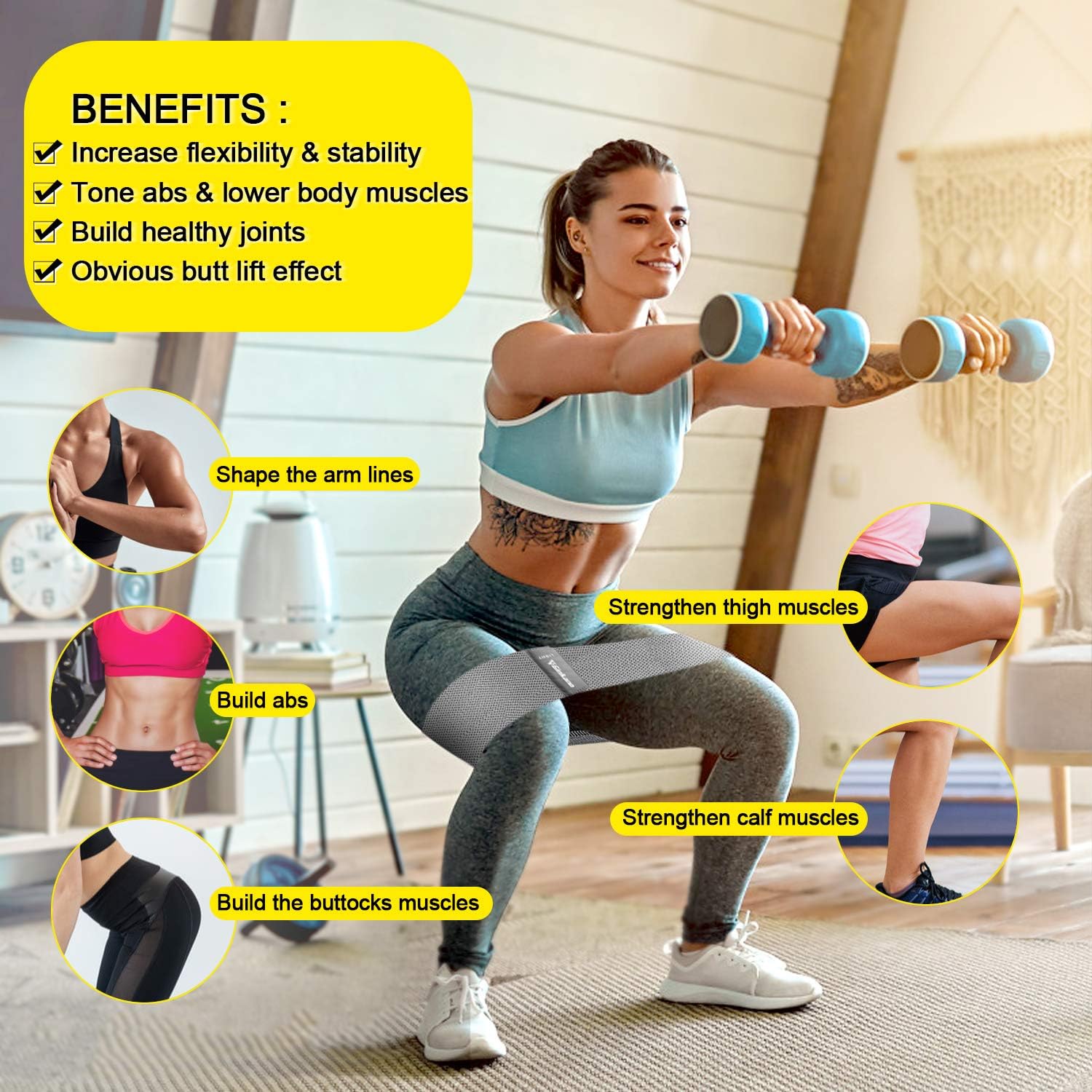 Thumbnail 4 de Resistance Bands Fitness Set Hüftbänder